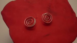 Pendientes plata cinta plana