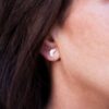 Pendientes de plata luna martelle - Imagen 2