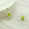 Aros de plata espiral con cristal