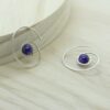 Aros de plata espiral con cristal - Imagen 3