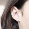 Pendientes de plata búho - Imagen 2