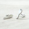 Pendientes de plata cuchara y tenedor - Imagen 2