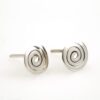 Pendientes de plata espiral hilo