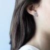 Pendientes de plata flor margarita - Imagen 2