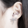 Pendientes de plata libélula - Imagen 3