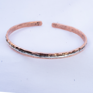 Pulsera cobre-plata linea